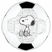 PEANUTS | Snoopie auf Schwarz-weißen Comicen Fußball (Vorderseite)