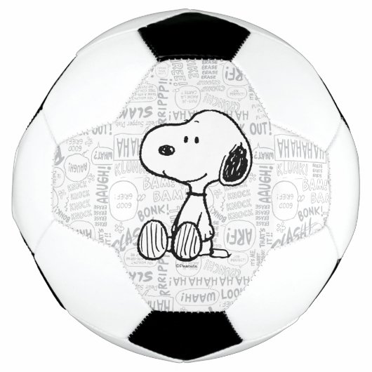 PEANUTS | Snoopie auf Schwarz-weißen Comicen Fußball (Vorderseite)