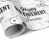 PEANUTS | Snoopie auf Schwarz-weißen Comicen Geschenkpapier (Rolleneckpunkt)