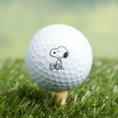 PEANUTS | Snoopie auf Schwarz-weißen Comicen Golfball (Insitu T-Shirt)