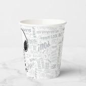 PEANUTS | Snoopie auf Schwarz-weißen Comicen Pappbecher (Links)