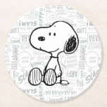 PEANUTS | Snoopie auf Schwarz-weißen Comicen Runder Pappuntersetzer<br><div class="desc">Fügen Sie Ihren Ansammlungen eine nostalgische Touch mit diesen runden Untersetzer mit Snoopy auf schwarz-weißem Comic-Streifen Hintergrund. Diese Untersetzer sind perfekt für die Liebhaber von Erdnüssen geeignet und eignen sich ideal für lässige Unterhaltung,  thematische Party oder den Alltag,  um zeitlosen Charme und Praxisnähe zu schaffen.</div>