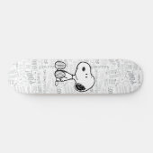 PEANUTS | Snoopie auf Schwarz-weißen Comicen Skateboard (Horizontal)