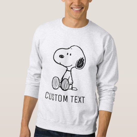 PEANUTS | Snoopie auf Schwarz-weißen Comicen Sweatshirt (Vorderseite)