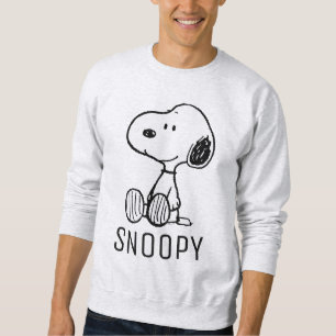 PEANUTS Snoopie auf Schwarz-weißen Comicen Sweatshirt