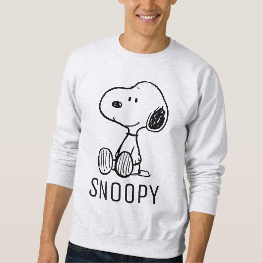PEANUTS | Snoopie auf Schwarz-weißen Comicen Sweatshirt (Vorderseite)