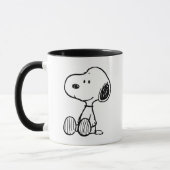 PEANUTS | Snoopie auf Schwarz-weißen Comicen Tasse (Links)
