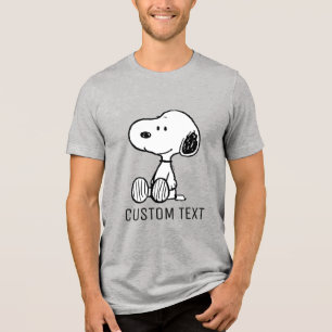 PEANUTS Snoopie auf Schwarz-weißen Comicen Tri-Blend Shirt