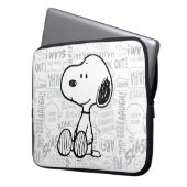 PEANUTS | Snoopie bei Schwarz-weißen Comicen 2 Laptopschutzhülle (Vorderseite Links)