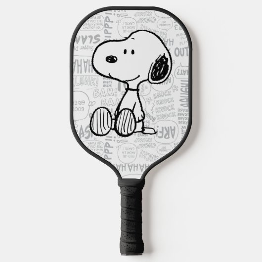 PEANUTS | Snoopie bei Schwarz-weißen Comicen 2 Pickleball Schläger (Vorderseite)