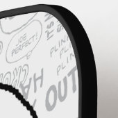 PEANUTS | Snoopie bei Schwarz-weißen Comicen 2 Pickleball Schläger (Linke Seite)