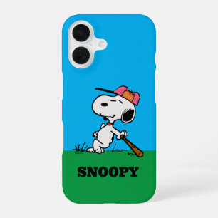 Peanuts Snoopy am Schlagmal iPhone 16 Hülle