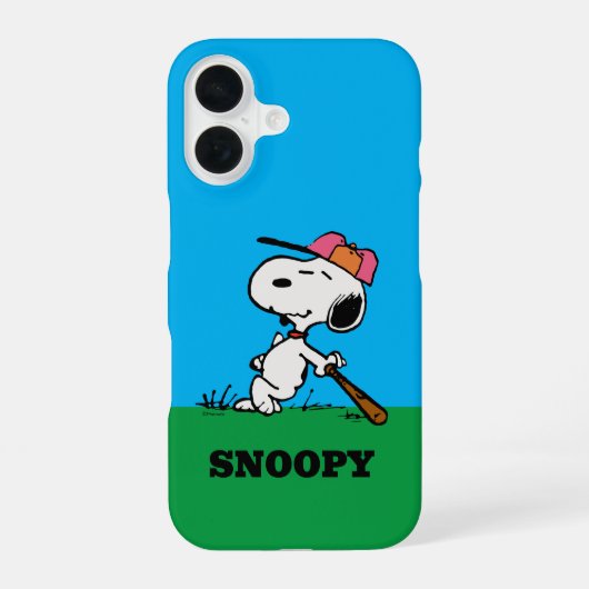 Peanuts | Snoopy am Schlagmal iPhone 16 Hülle (Rückseite)
