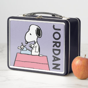Peanuts   Snoopy an der Schreibmaschine Metall Brotdose