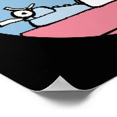 Peanuts | Snoopy an der Schreibmaschine Poster (Ecke)