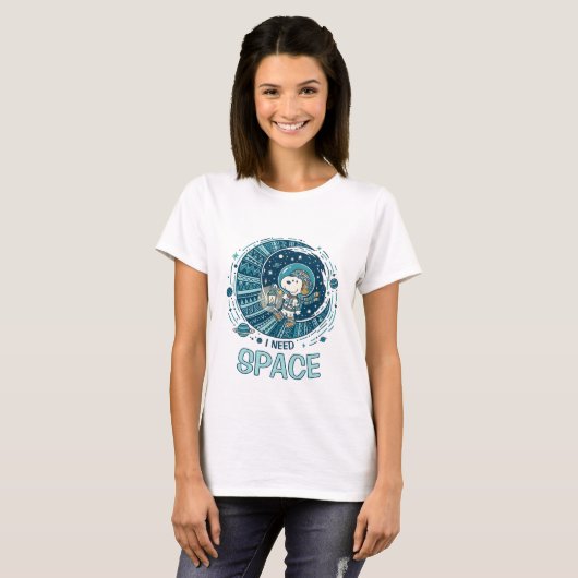 Peanuts | Snoopy Astronaut “I Need Space” T-Shirt (Vorne ganz)