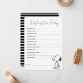 Peanuts Snoopy - Baby Sprinkle will Baby Mitteilungskarte (Vorderseite/Rückseite Beispiel)