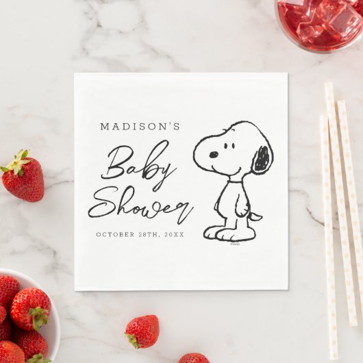 Peanuts Snoopy | Babydusche Serviette (Beispiel)