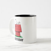 Peanuts | Snoopy beim Nickerchen Zweifarbige Tasse (Vorderseite Links)