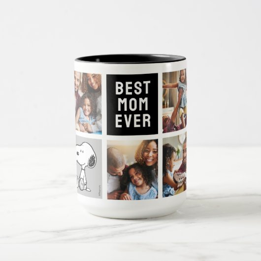 PEANUTS | Snoopy - Beste Mama FotoCollage Tasse (Zentrum)