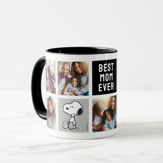 PEANUTS | Snoopy - Beste Mama FotoCollage Tasse (Vorderseite Links)
