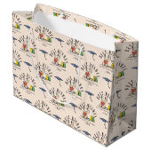 Peanuts Snoopy Beste Wünsche Abschluss Muster Große Geschenktüte (Rückseite Schrägansicht)