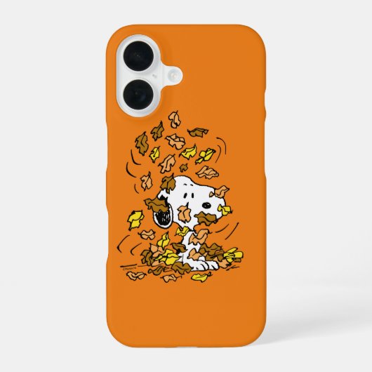 Peanuts | Snoopy Blätterhaufen iPhone 16 Hülle (Rückseite)