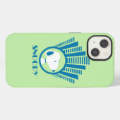 Peanuts | Snoopy Blue Deco Träume iPhone Hülle (Rückseite (Horizontal))