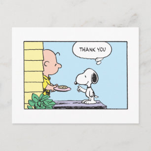 Peanuts   Snoopy & Charlie Brown Danke Postkarte