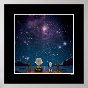 Peanuts Snoopy & Charlie Brown Sternbeobachtung Poster