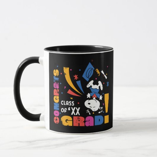 Peanuts Snoopy Congrats Grad Graduation Confetti Tasse (Links)