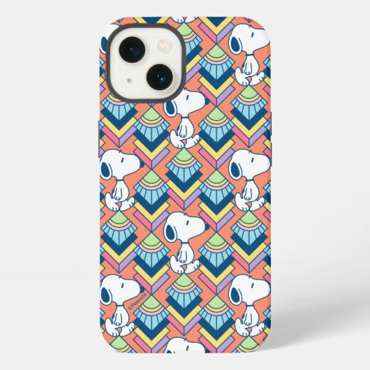 Peanuts | Snoopy Deco Träume Muster iPhone Hülle (Rückseite)