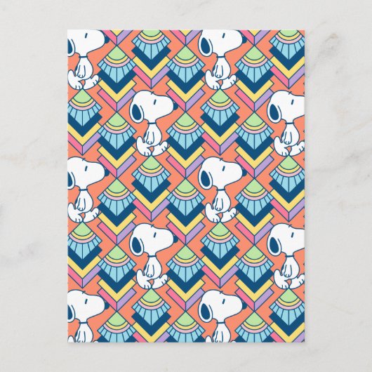 Peanuts | Snoopy Deco Träume Muster Postkarte (Vorderseite)
