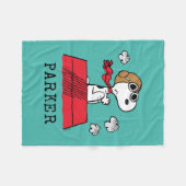 Peanuts | Snoopy der fliegende Ass Fleecedecke (Vorderseite (Horizontal))