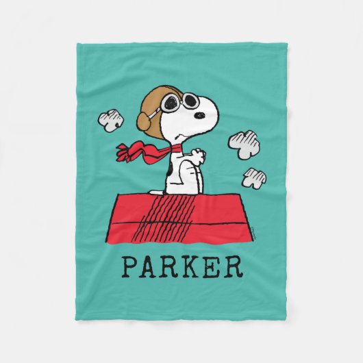 Peanuts | Snoopy der fliegende Ass Fleecedecke (Vorderseite)