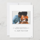 Peanuts Snoopy Dog House | Babydusche Dankeskarte (Rückseite)