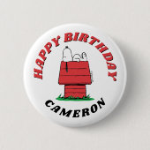 Peanuts Snoopy Dog House Birthday Button (Vorderseite)