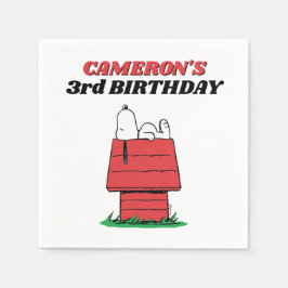 Peanuts Snoopy Dog House Birthday Napkins Serviette