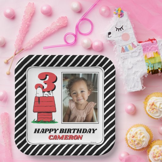 Peanuts Snoopy Dog House Birthday Paper Plates Pappteller (Party)