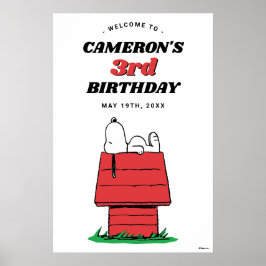 Peanuts Snoopy Dog House Birthday Poster