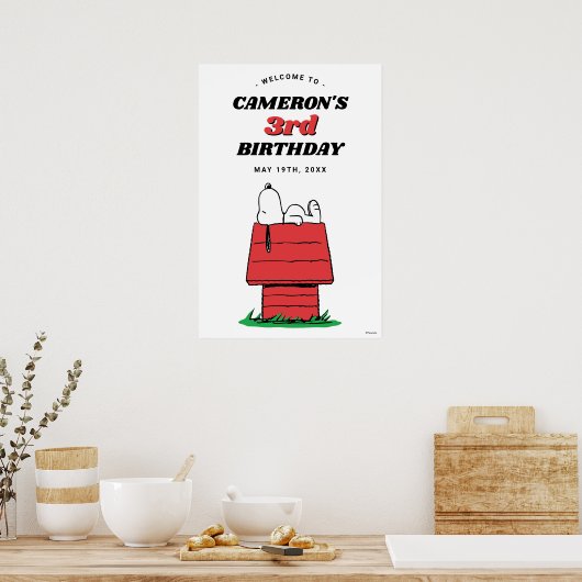 Peanuts Snoopy Dog House Birthday Poster (Küche)