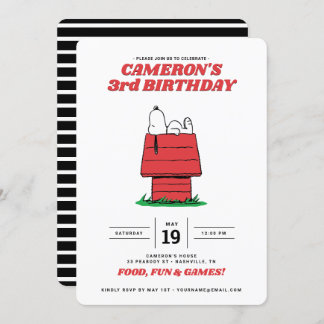 Peanuts Snoopy Dog House Einladung