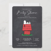 Peanuts Snoopy Dog House - Halbpension Kinderdusch Einladung (Vorderseite)