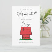 Peanuts Snoopy Dog House | Kinderankündigung Ankündigung (Stehend Vorderseite)