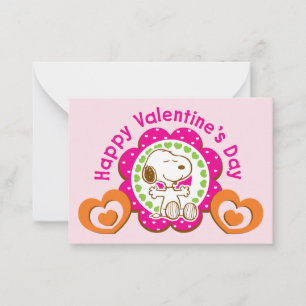Peanuts Snoopy Florale Herzen Valentinstag Mitteilungskarte