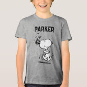 Peanuts | Snoopy Glückstanz Tri-Blend Shirt (Vorderseite)