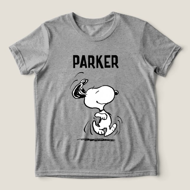 Peanuts | Snoopy Glückstanz Tri-Blend Shirt (Design Vorderseite)