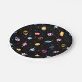 Peanuts Snoopy Graduation Celebration Pattern Pappteller (Schrägansicht)