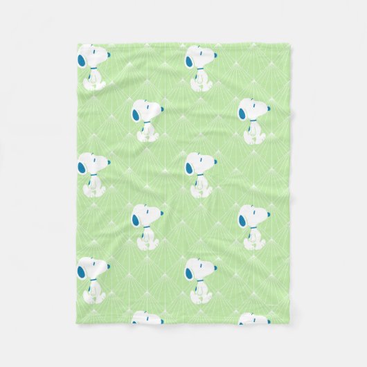 Peanuts | Snoopy Green Deco Dreams Muster Fleecedecke (Vorderseite)