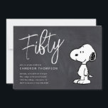 Peanuts Snoopy - Halbpension 50. Geburtstag Einladung<br><div class="desc">Laden Sie alle Ihre Familie und Freunde zu Ihrer 50. Geburtstagsparty mit diesen Chalkboard Peanuts Einladungen mit Snoopy! Personalisieren Sie das Party mit Ihren Daten!</div>